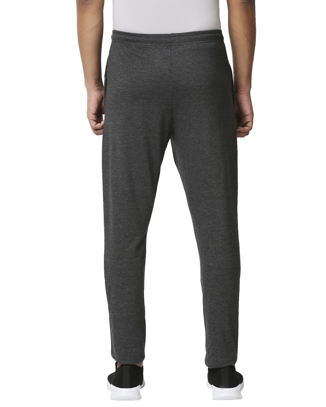 Shop Men's Grey Slim Fit Track Pants-Back