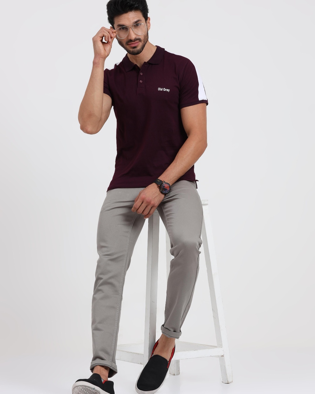 Shop Men's Grey Slim Fit Trousers