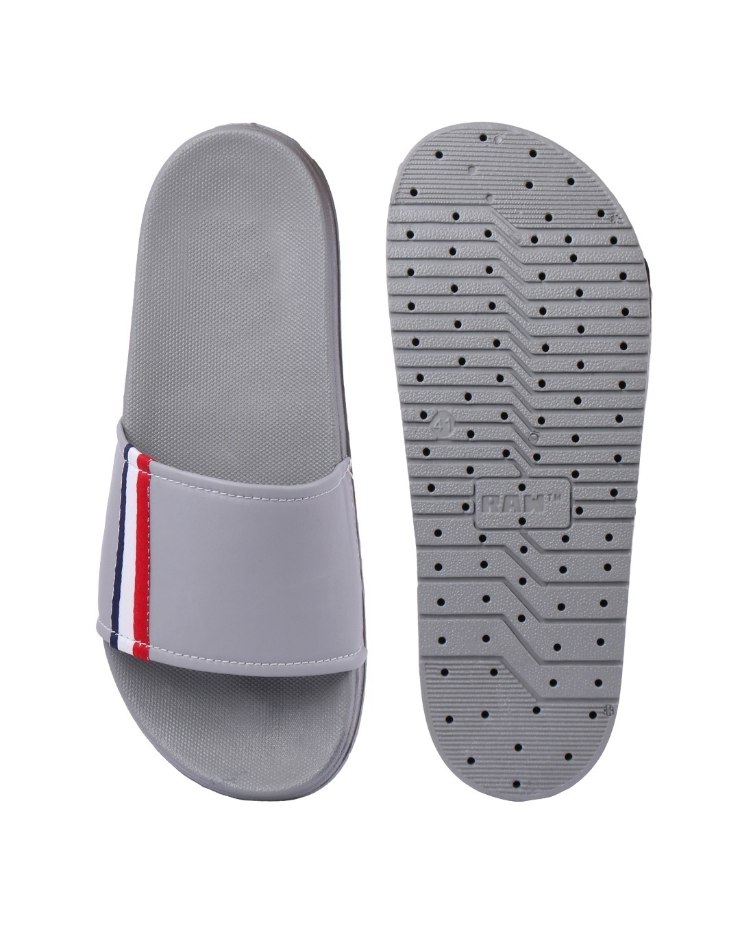 Shop Men's Grey Slip-On Sliders-Back
