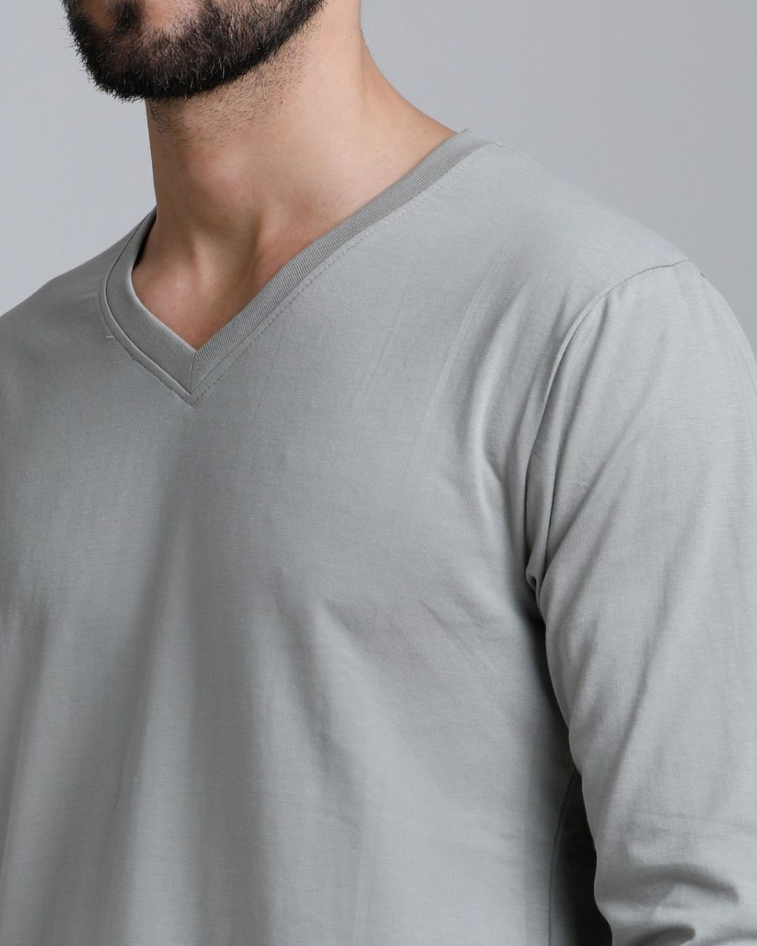 Shop Men's Grey Solid T-shirt-Full