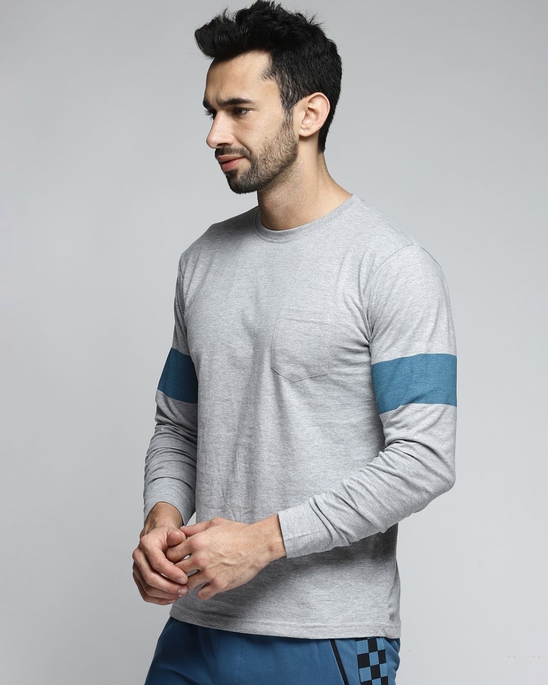Shop Men's Grey Solid T-shirt-Design