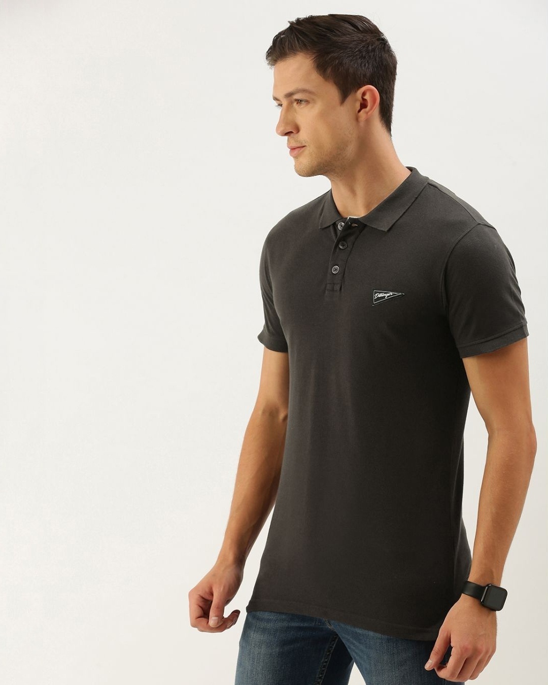 Shop Men's Grey Solid T-shirt-Design