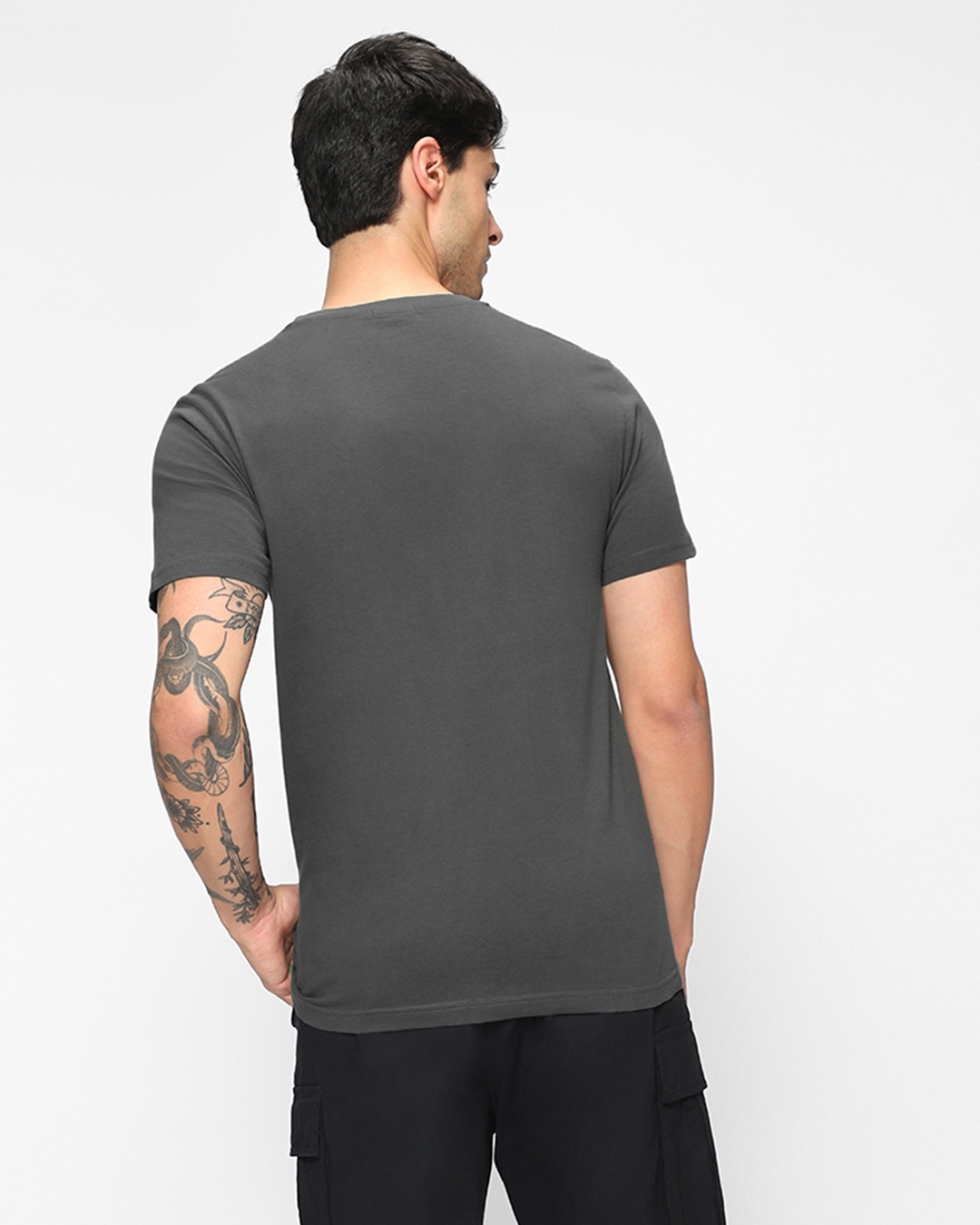 Buy Men's Grey T-shirt Online at Bewakoof