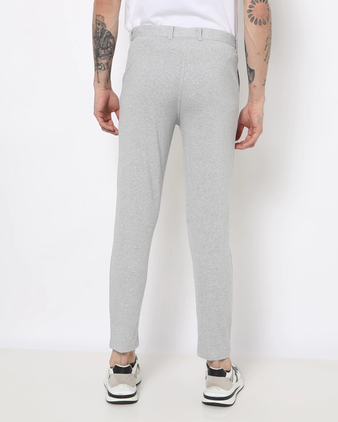 Shop Men's Grey Tapered Fit Chinos-Design