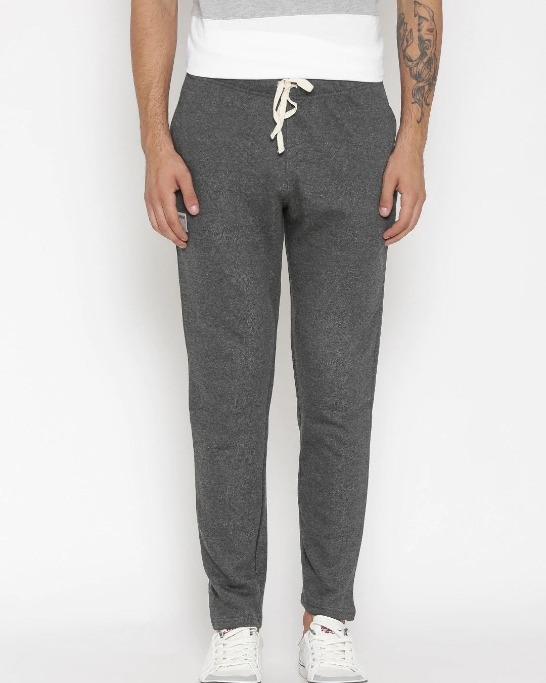 dark grey track pants