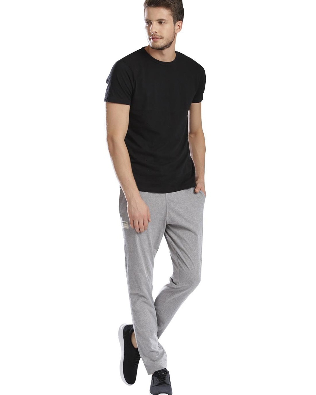 Shop Men's Grey Track Pants-Full