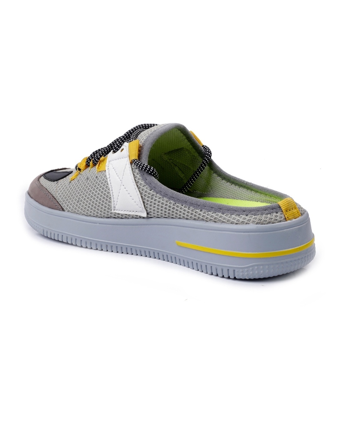 Shop Men's Grey & Yellow Casual Shoes-Full