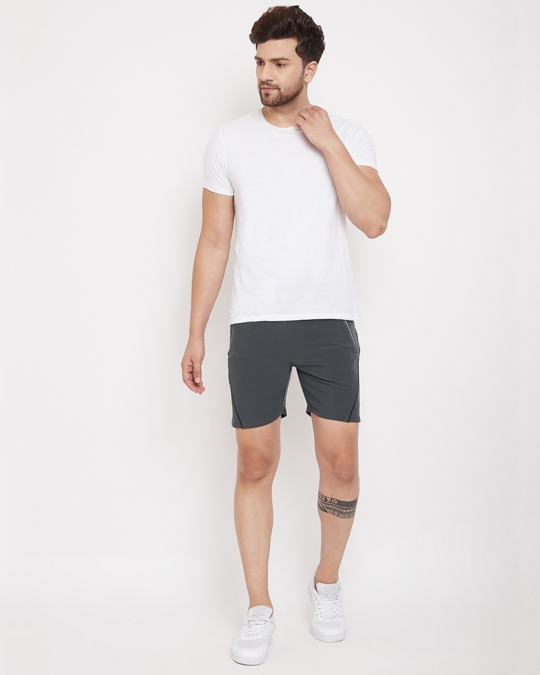 Shop Men's Grey Zipper Pocket Shorts