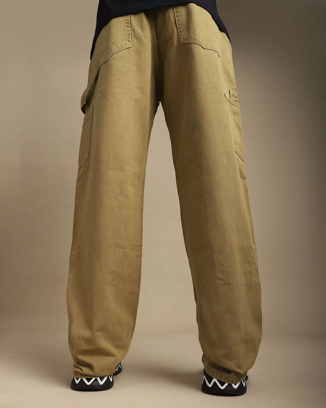 Buy Men's Light Brown Relaxed Fit Cargo Carpenter Pants Online at Bewakoof