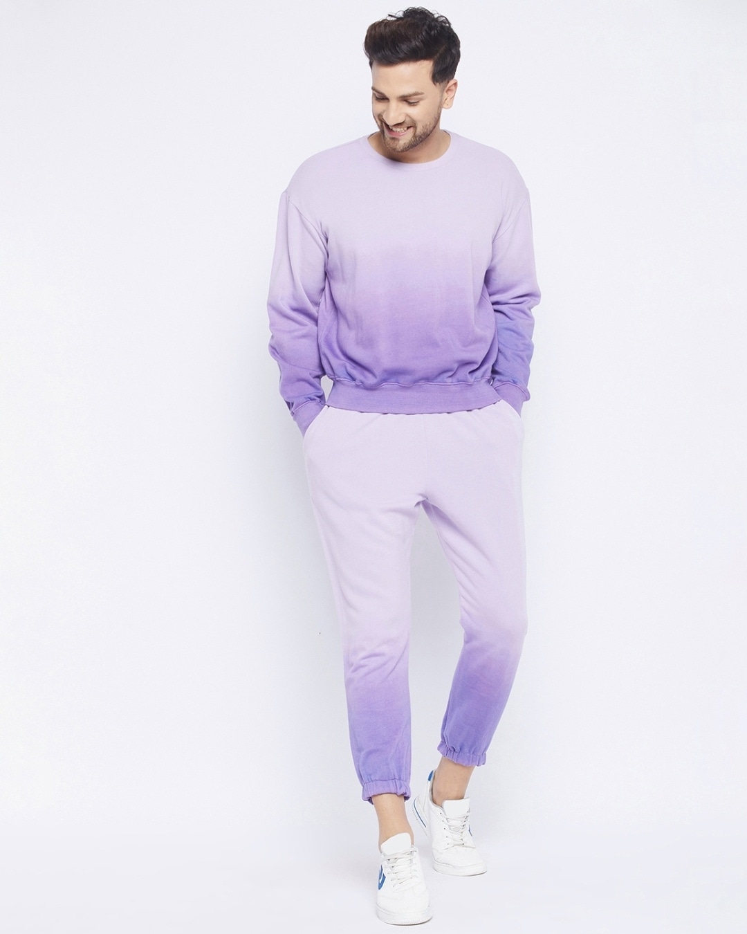 lilac sweatpants set