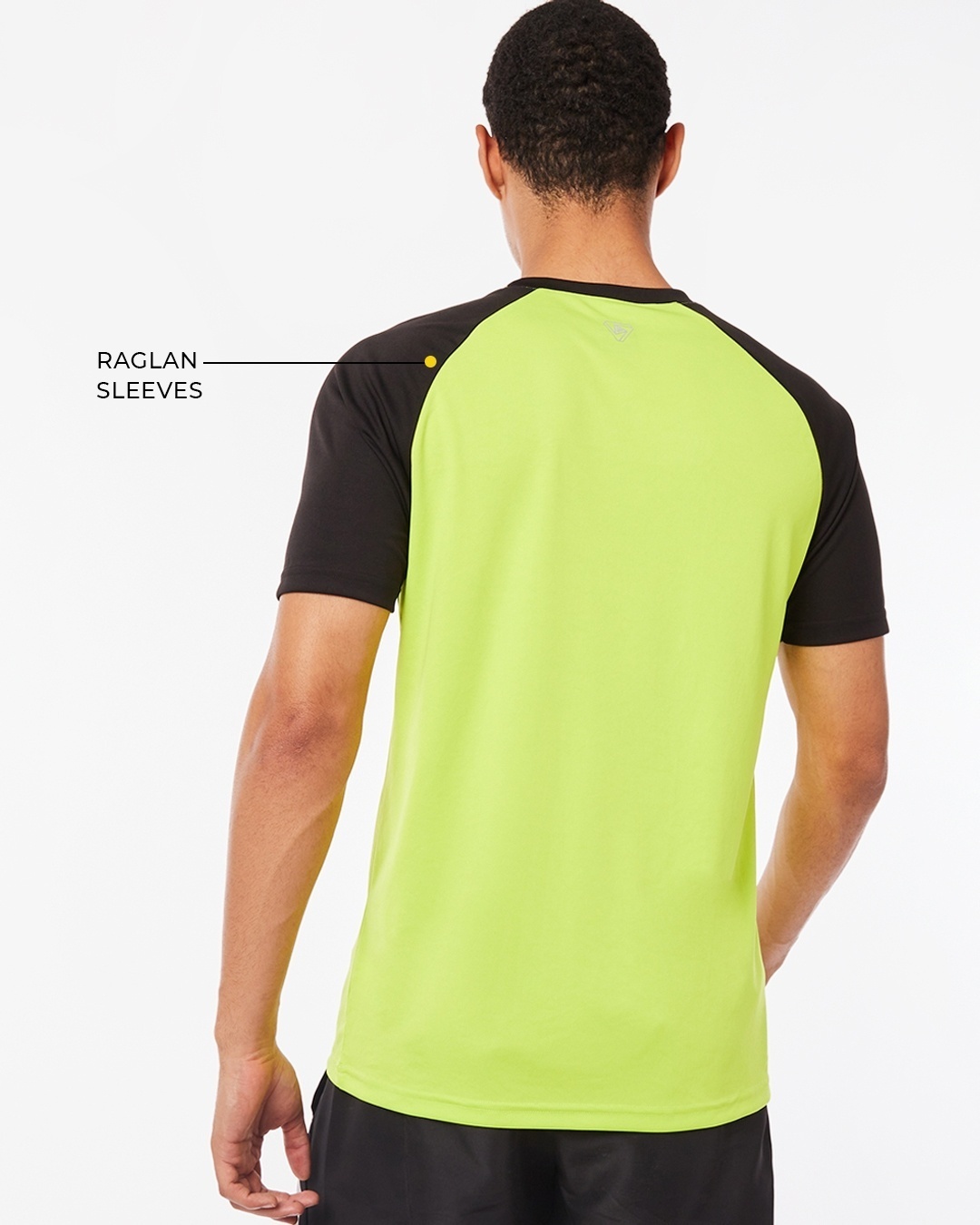 Shop Men's Lime Colorblock Training T-shirt-Design