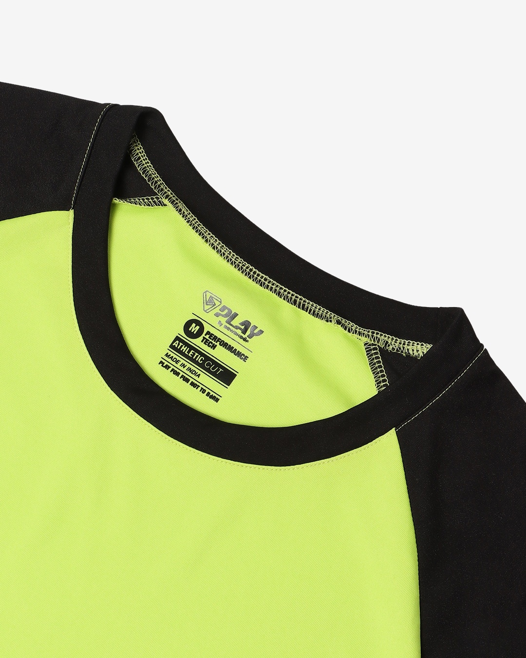 Shop Men's Lime Colorblock Training T-shirt