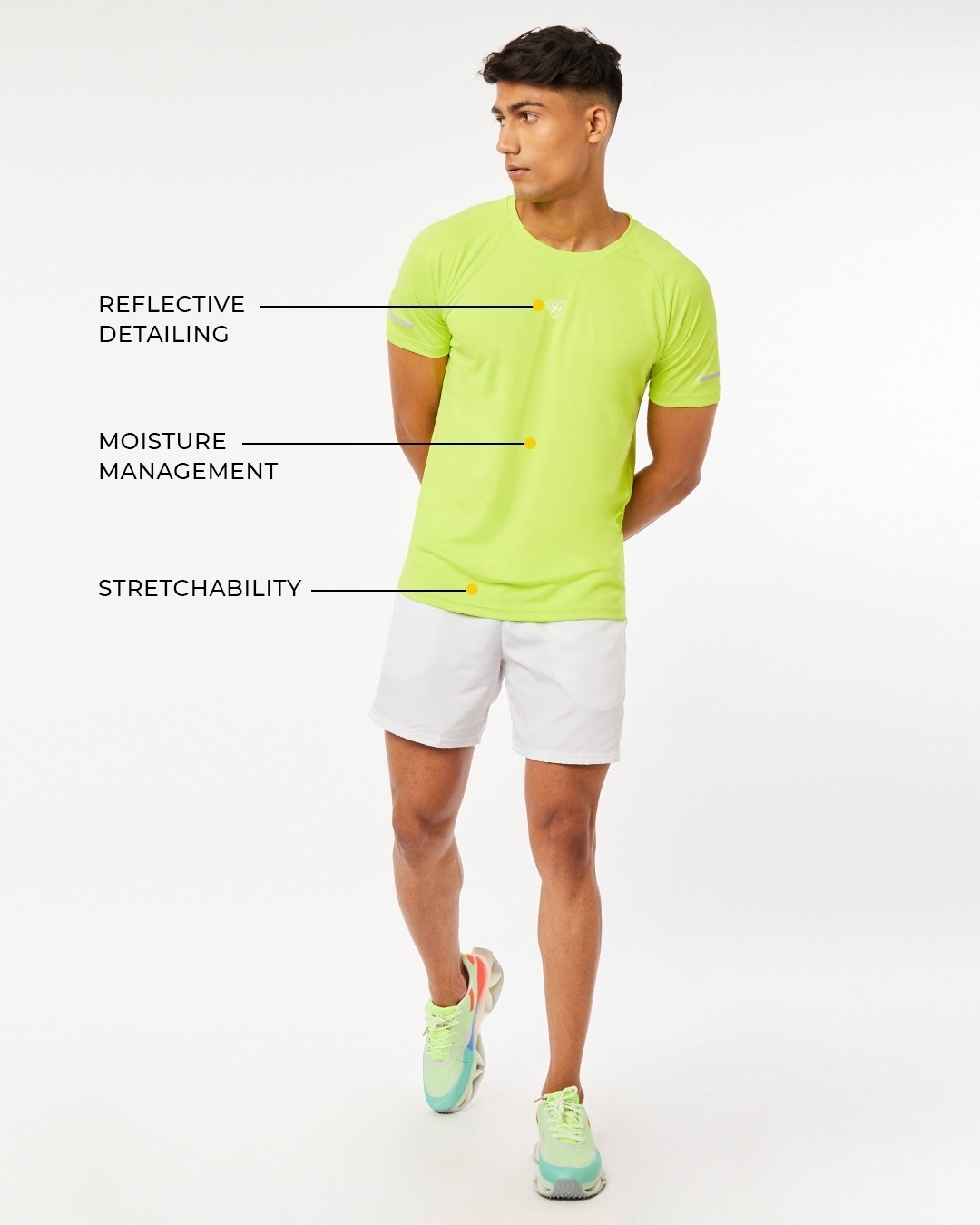 Shop Men's Lime Training Utility T-shirt-Full