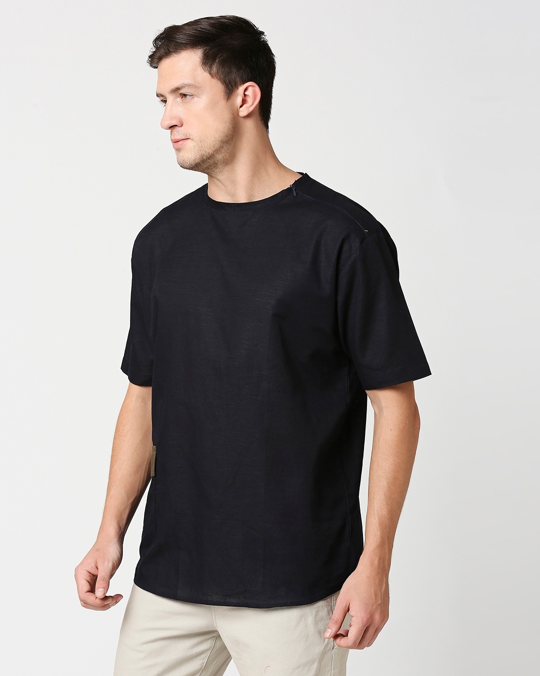 Shop Men's Linen Skate Cut Casual T-shirt-Design