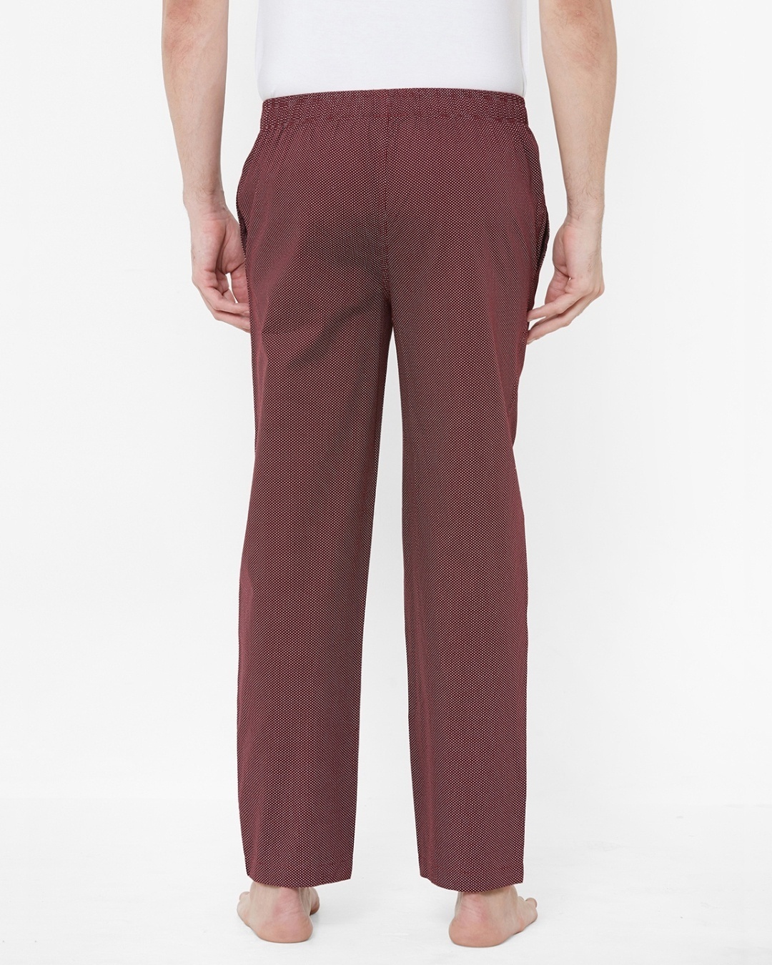 Shop Men's Maroon All Over Printed Cotton Lounge Pants-Design
