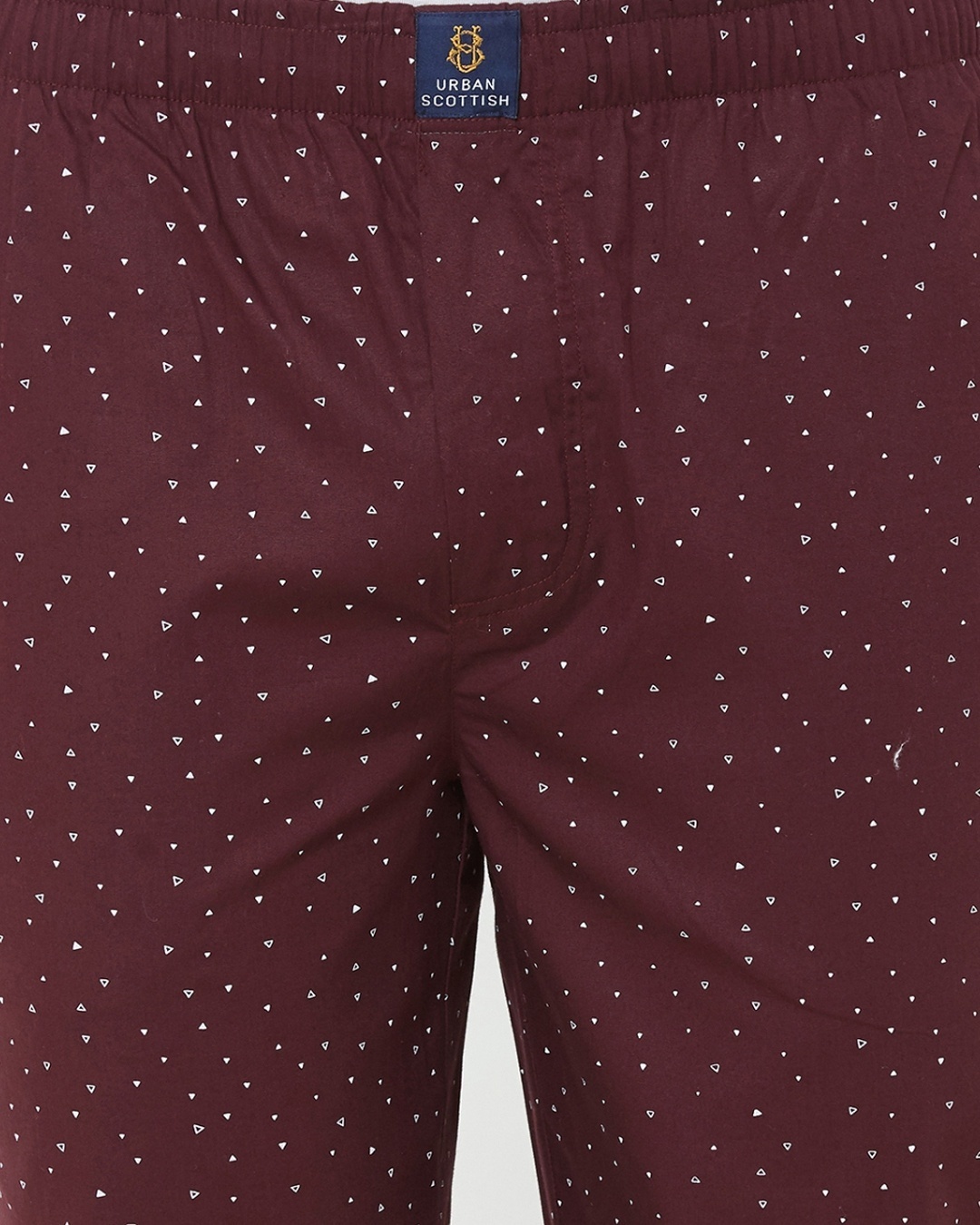 Shop Men's Maroon All Over Printed Cotton Lounge Pants