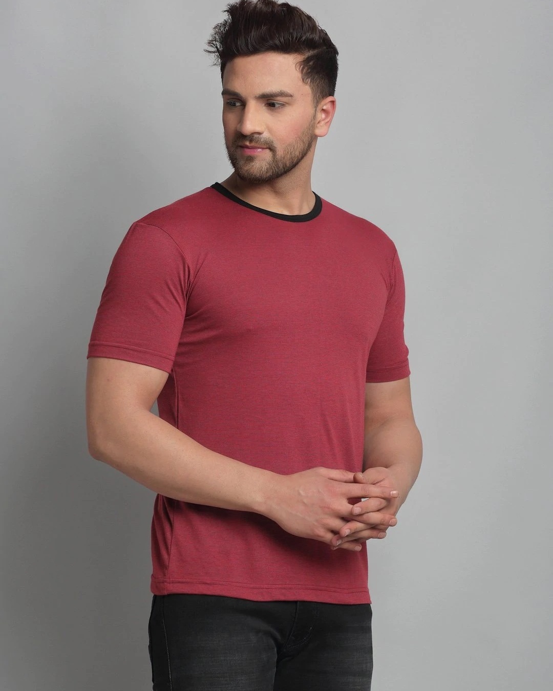 Shop Men's Maroon Casual T-shirt-Design