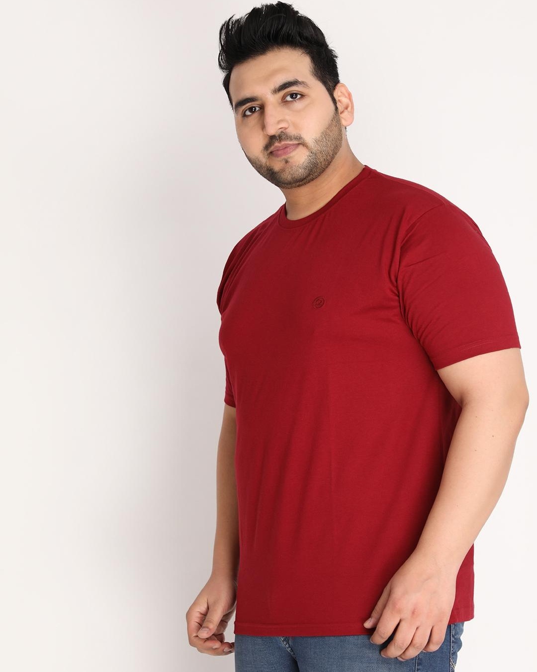 Buy Men s Maroon Plus Size T shirt For Men Maroon Online At Bewakoof
