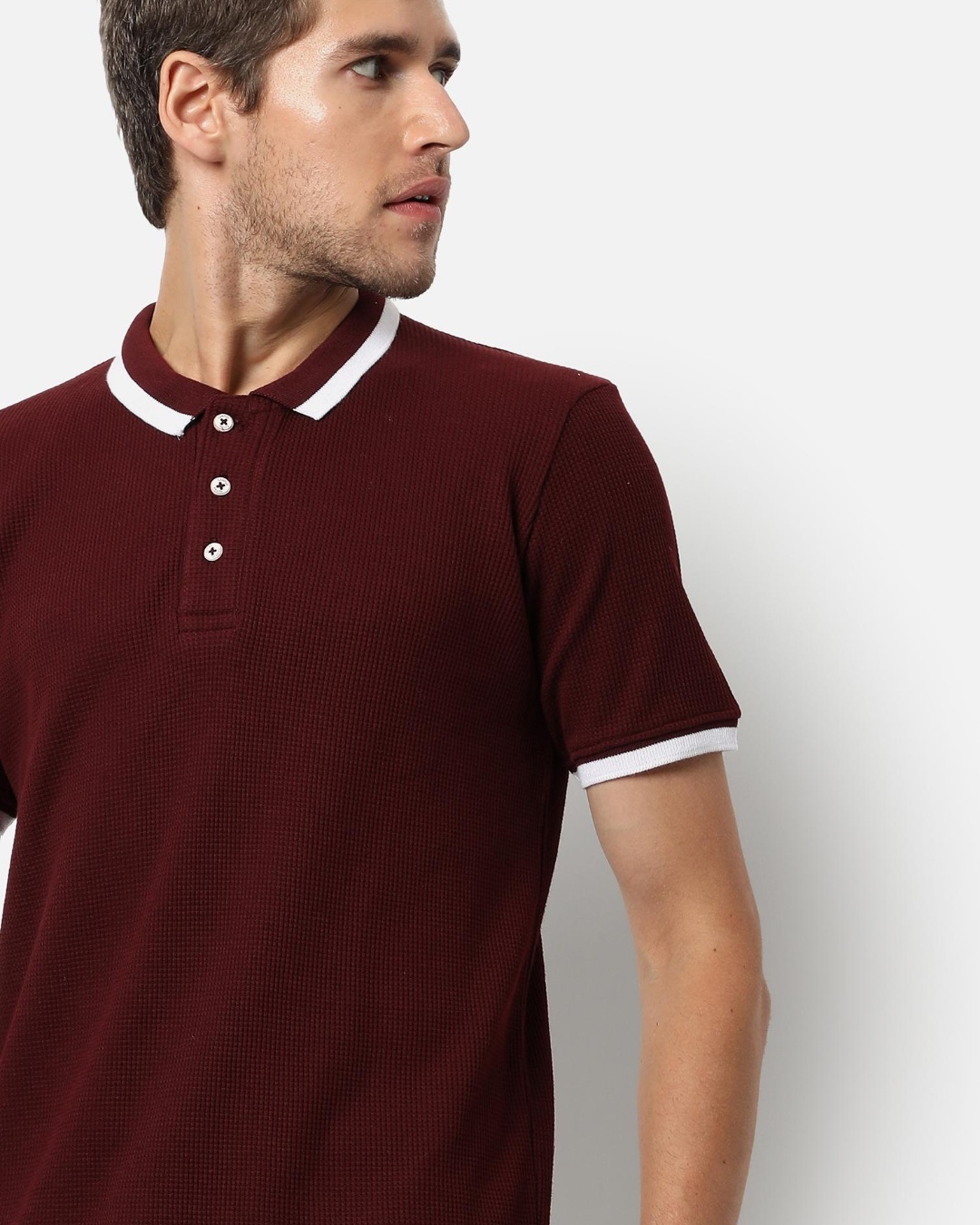 Buy Men S Maroon Polo T Shirt For Men Maroon Online At Bewakoof