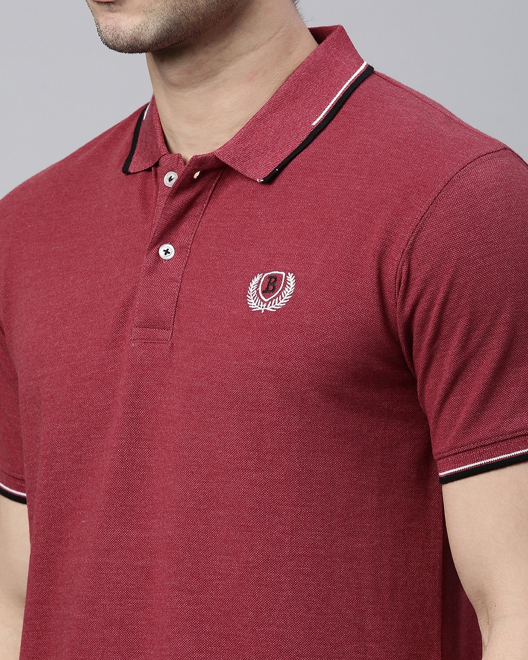 Buy Men S Maroon Polo T Shirt Online At Bewakoof