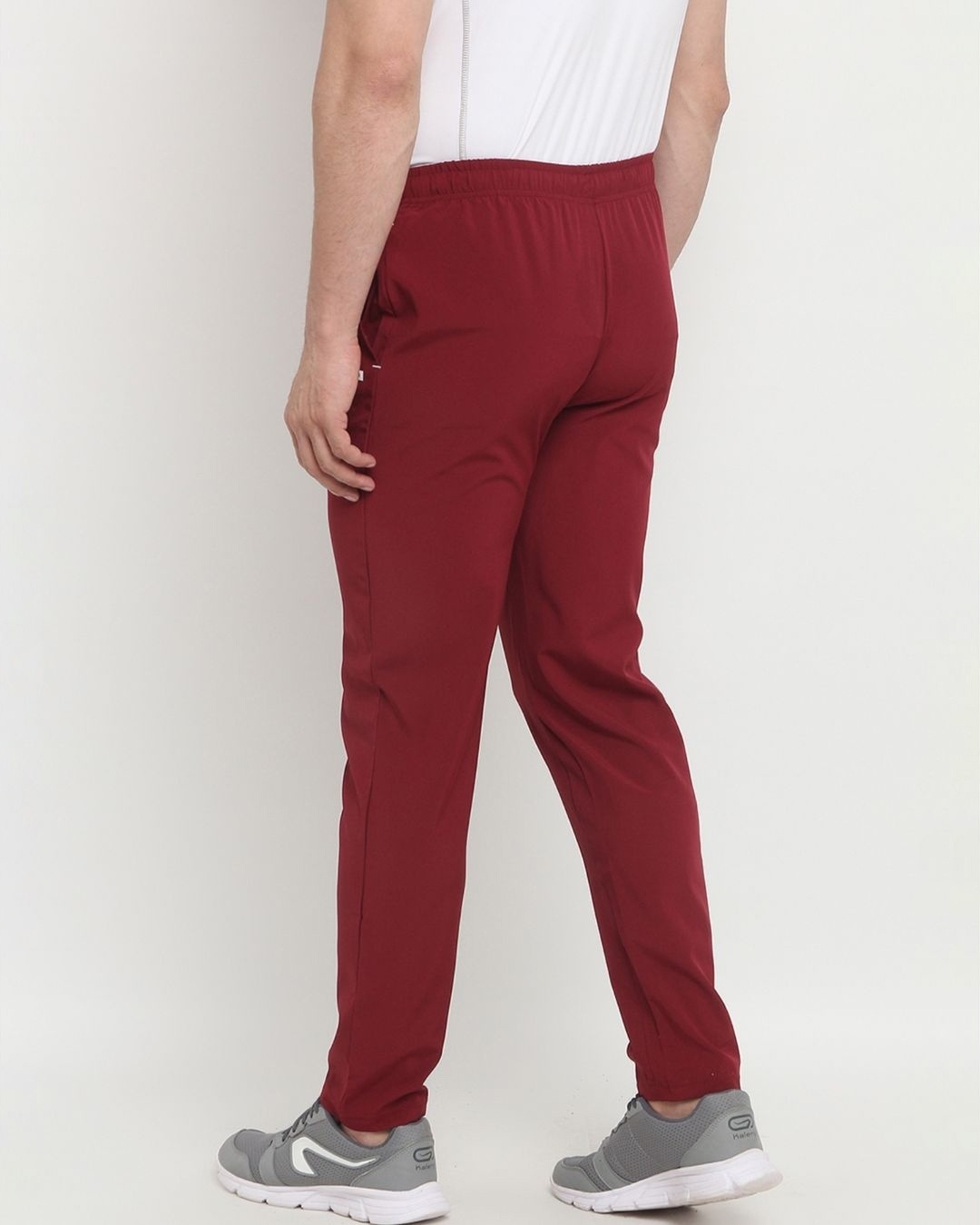 Shop Men's Maroon Polyester Track Pants-Design