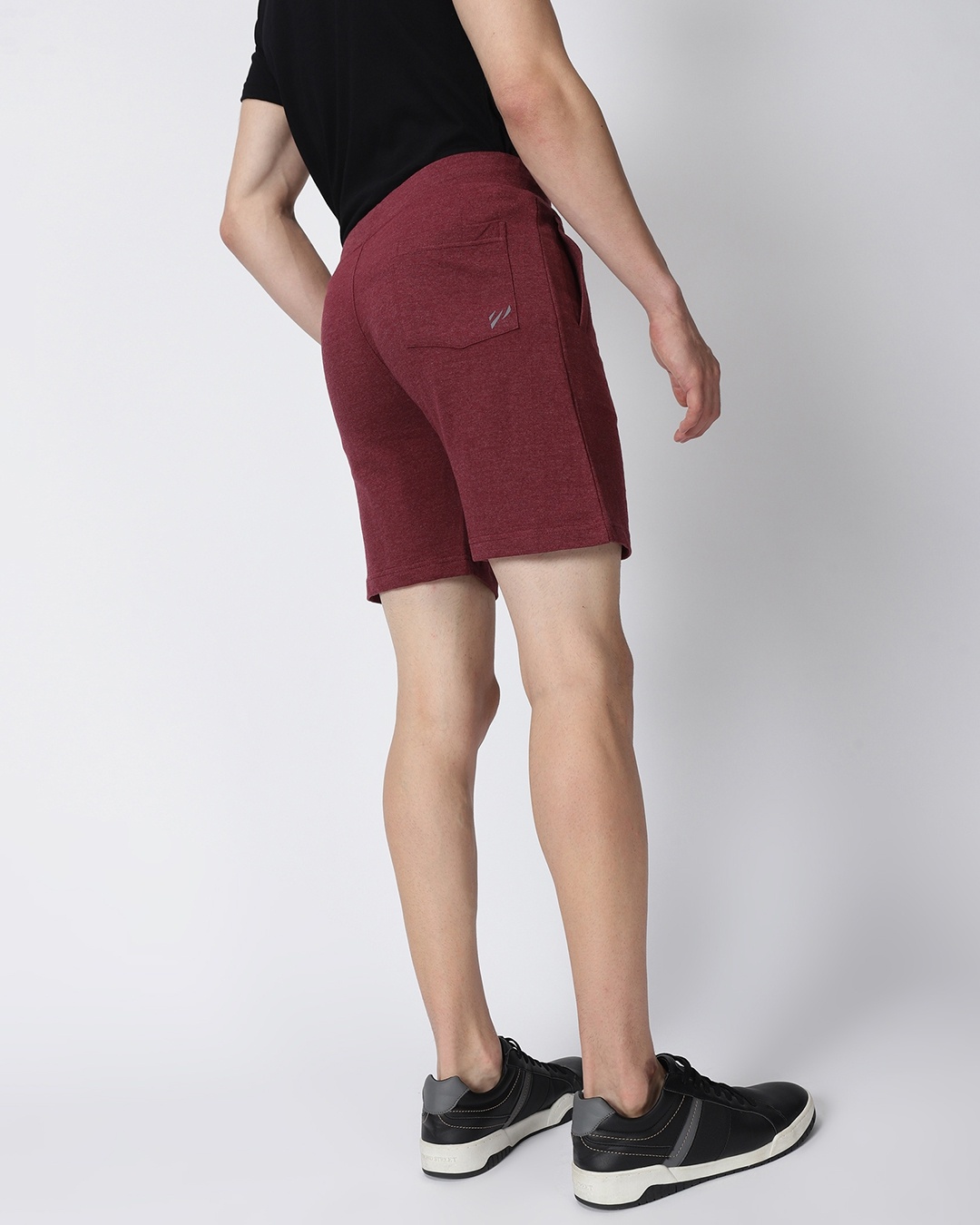 Shop Men's Maroon Regular Cotton Casual Shorts-Full