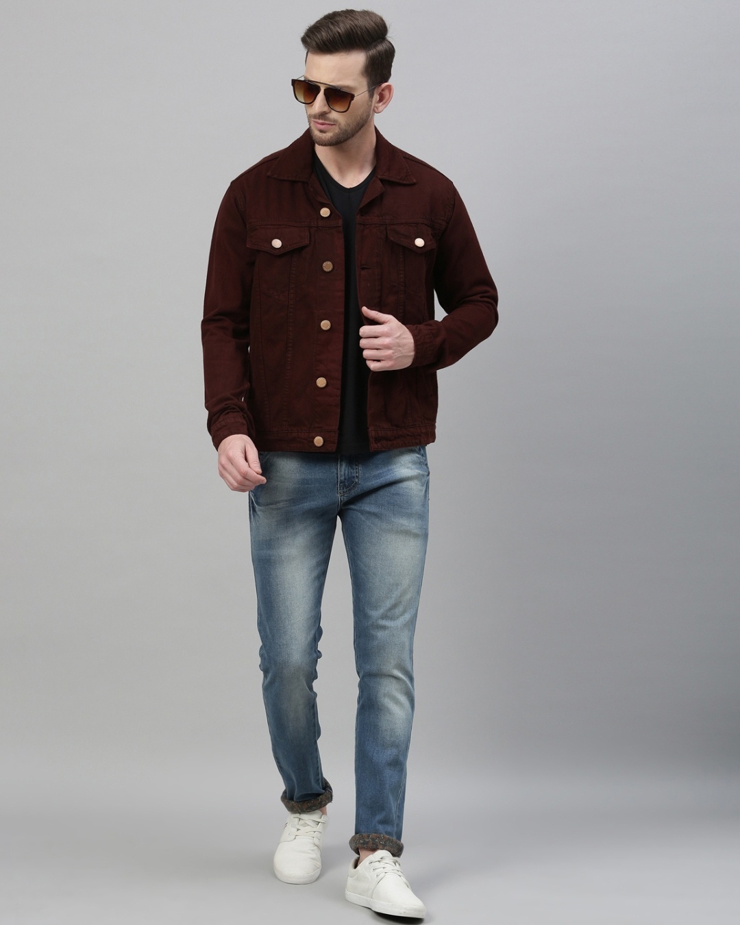 Buy Men's Maroon Slim Fit Jacket for Men Maroon Online at Bewakoof