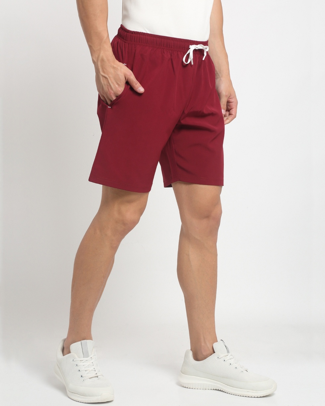 Buy Men's Maroon Sports Shorts for Men Maroon Online at Bewakoof