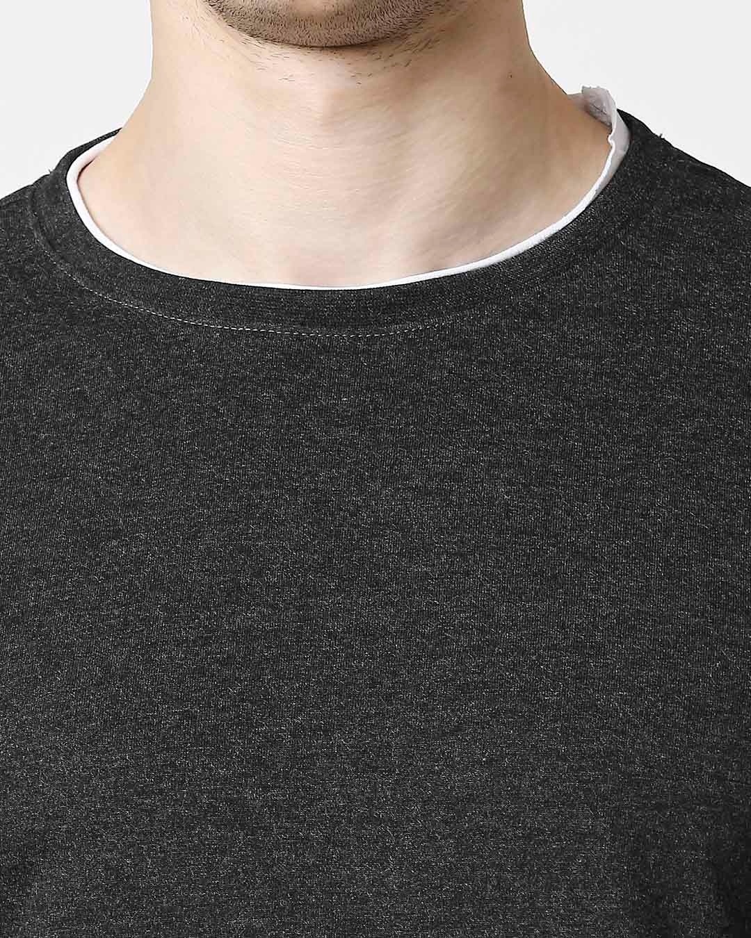 Shop Men's Melange Full Sleeves T-shirt