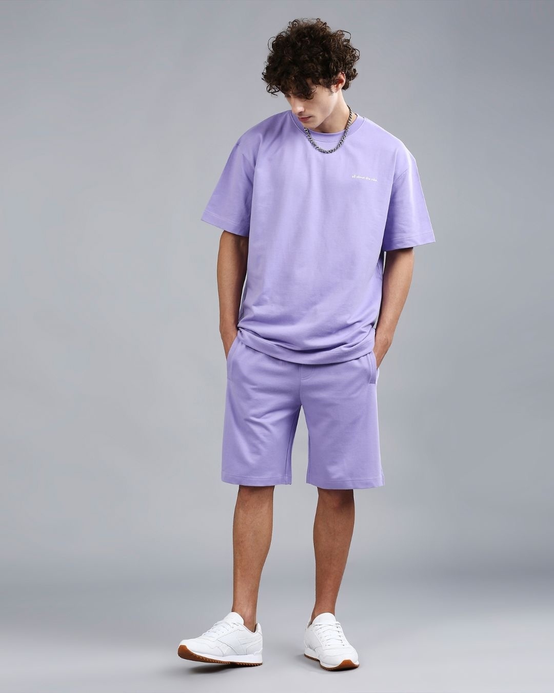 Shop Men's Mindful Purple Jogger Shorts