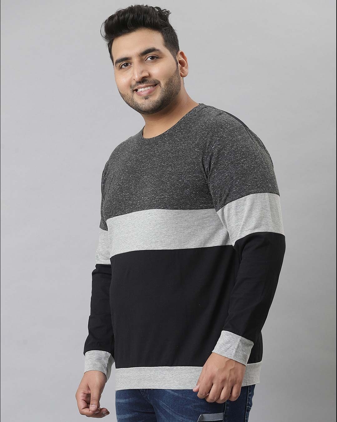 Shop Men's Multicolor Colorblock Stylish Full Sleeve Casual T-shirt-Design