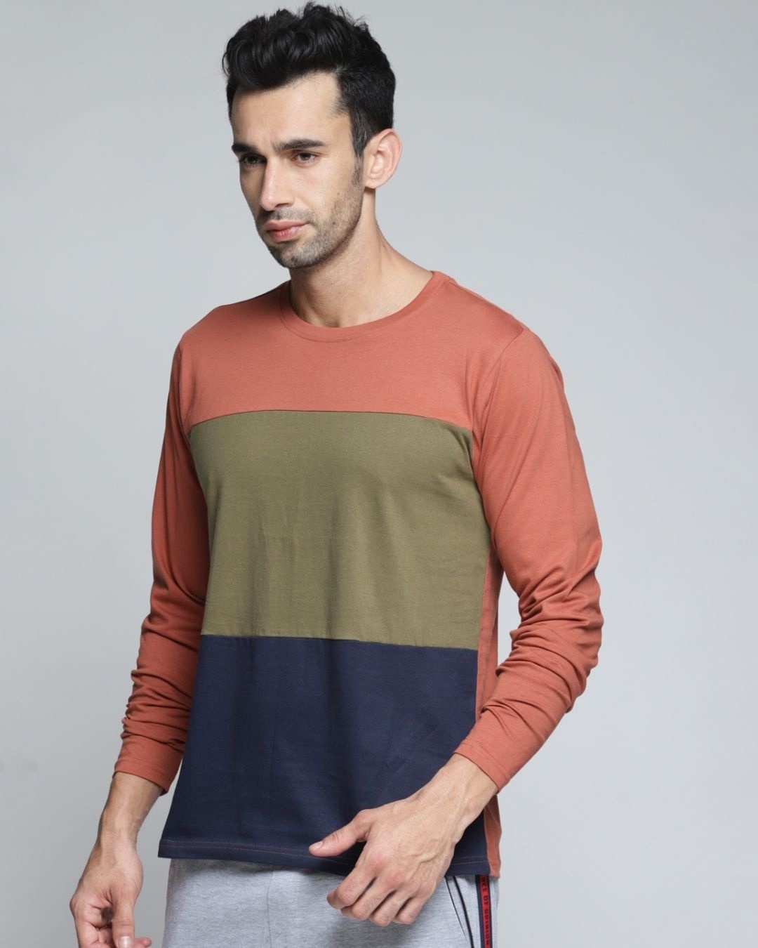 Shop Men's Multicolor Colourblocked T-shirt-Design