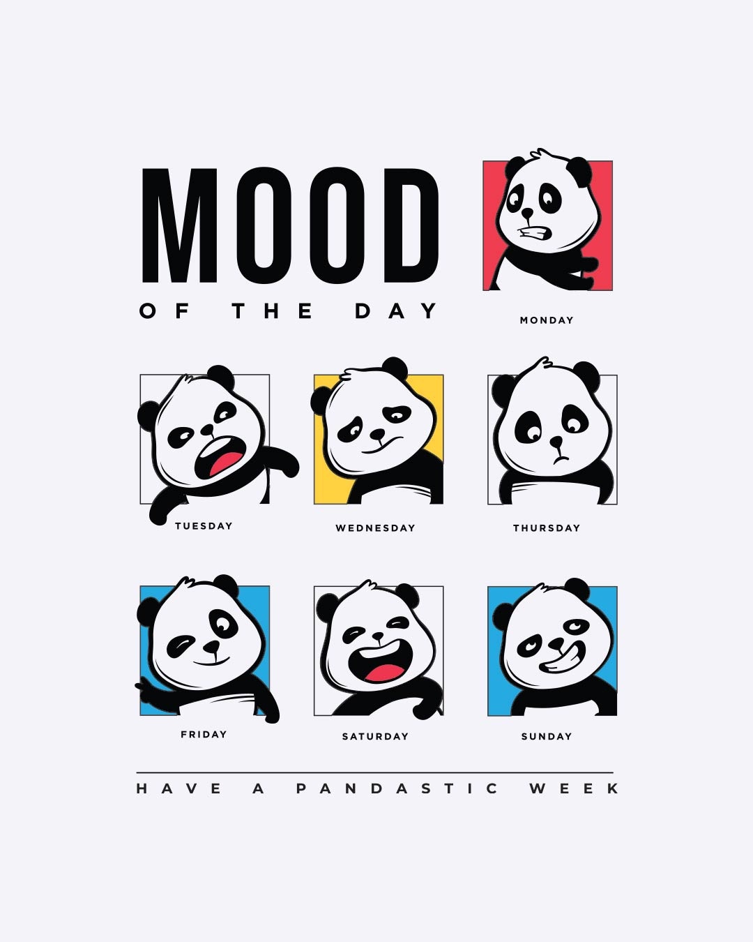 Shop Men's Multicolor MOTD Panda T-shirt-Full