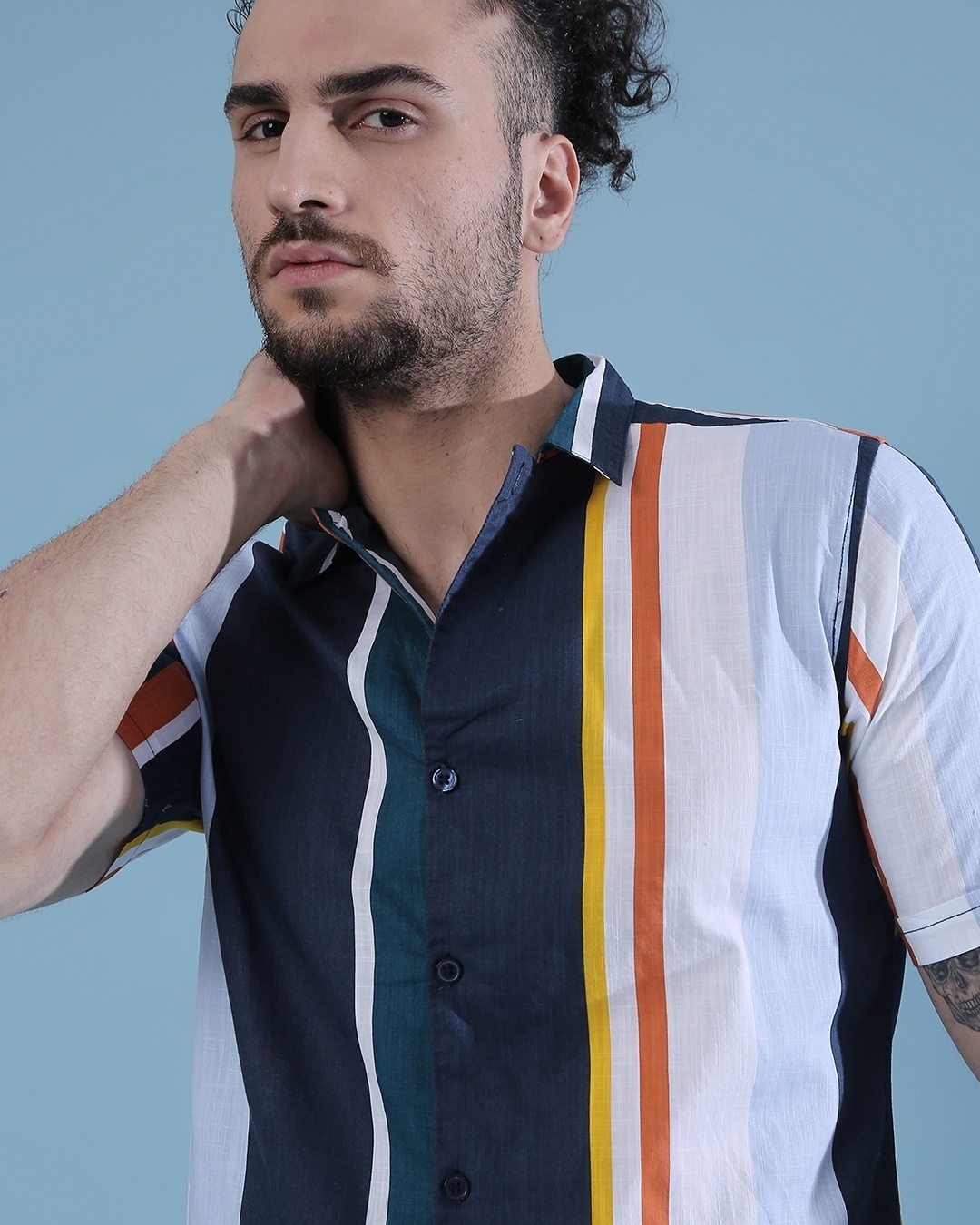 Shop Men's Multicolor Striped Regular Fit Shirt