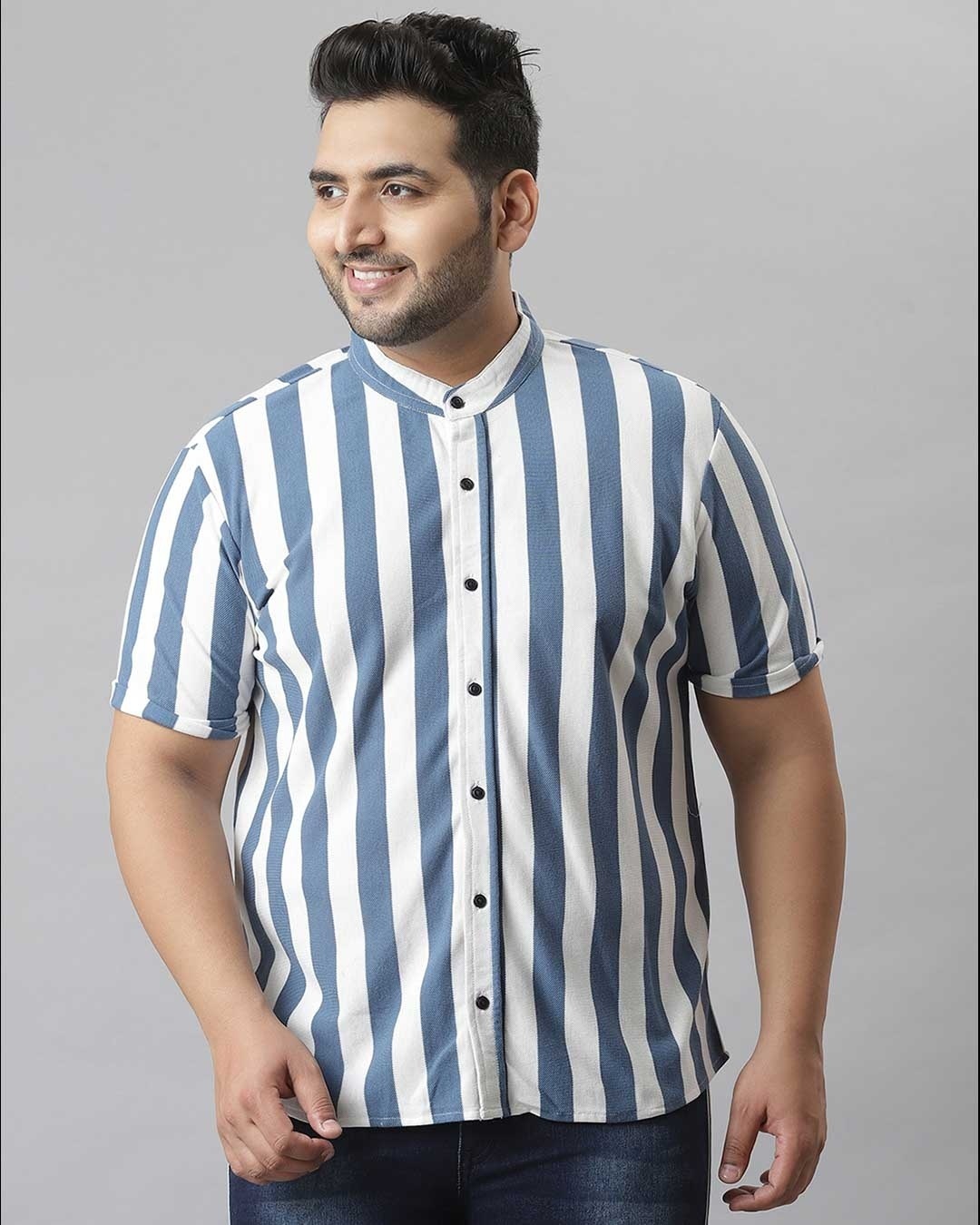 Shop Men's Multicolor Striped Stylish Casual Shirt-Front