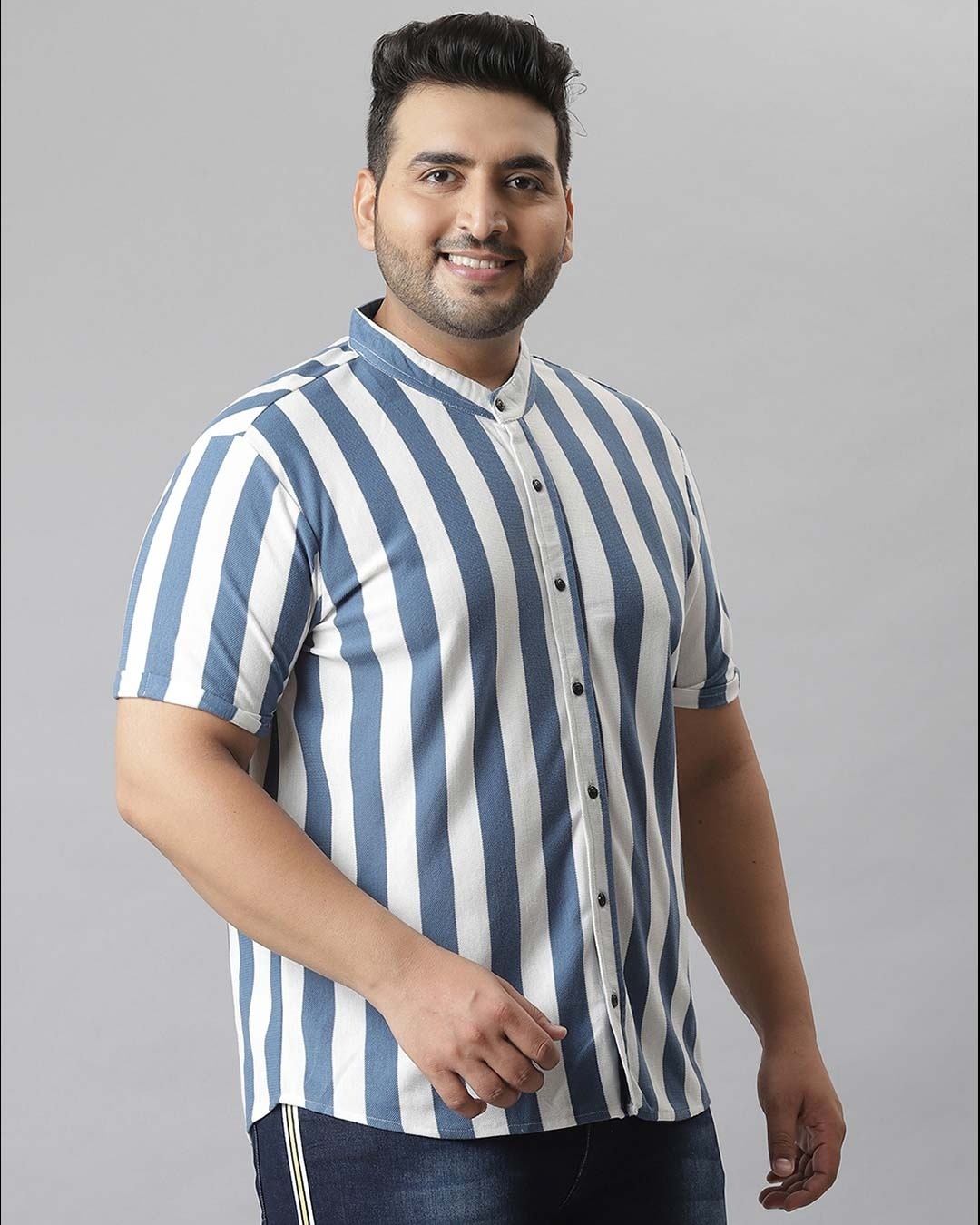 Shop Men's Multicolor Striped Stylish Casual Shirt-Full