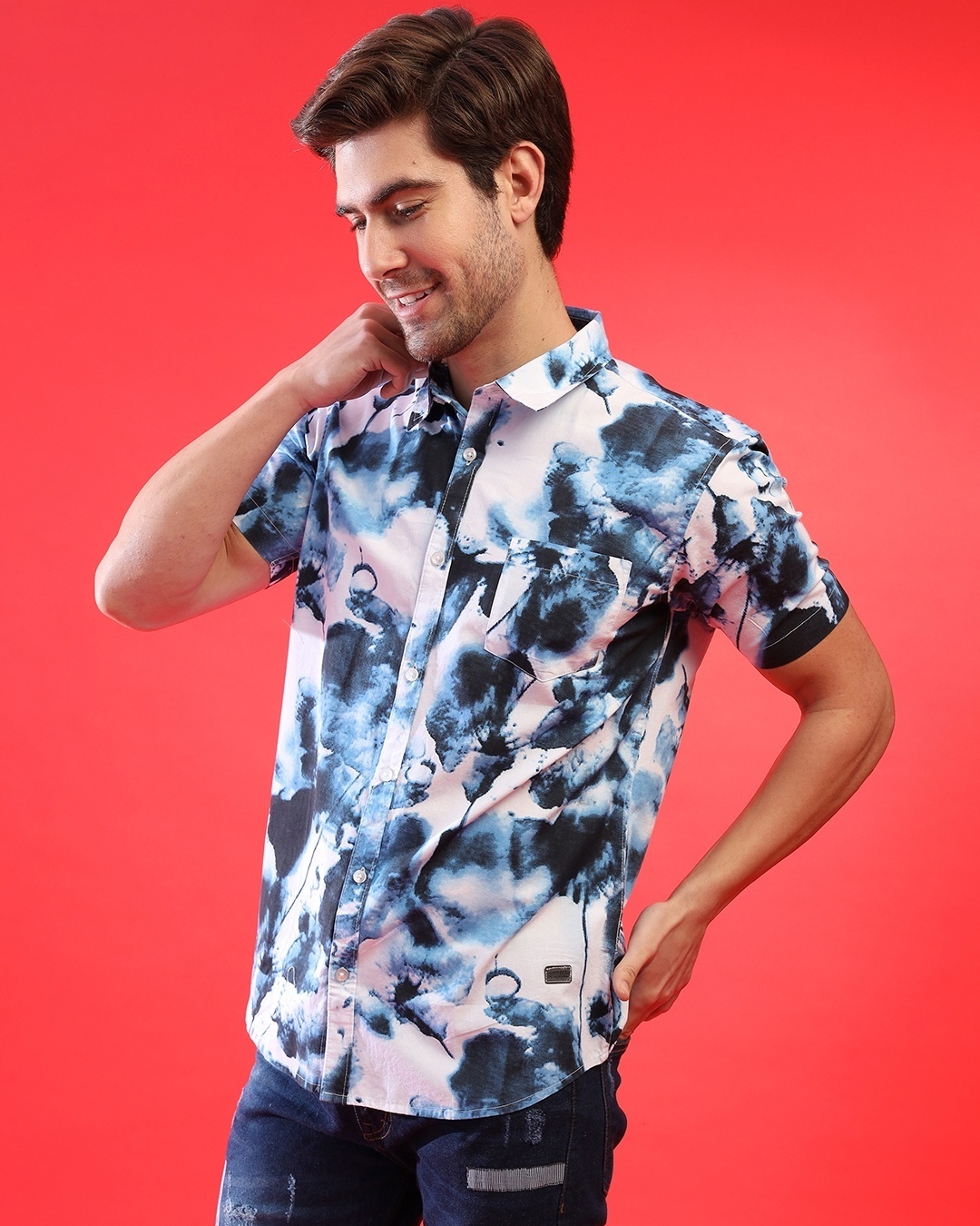 Shop Men's Multicolor Tie & Dye Regular Fit Shirt-Design