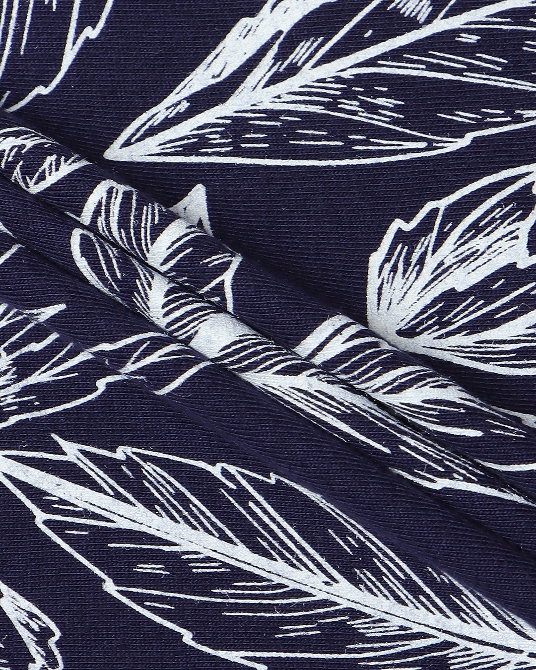 Shop Men's Navy Blue All Over Leaf Printed Plus Size Lounge Vest