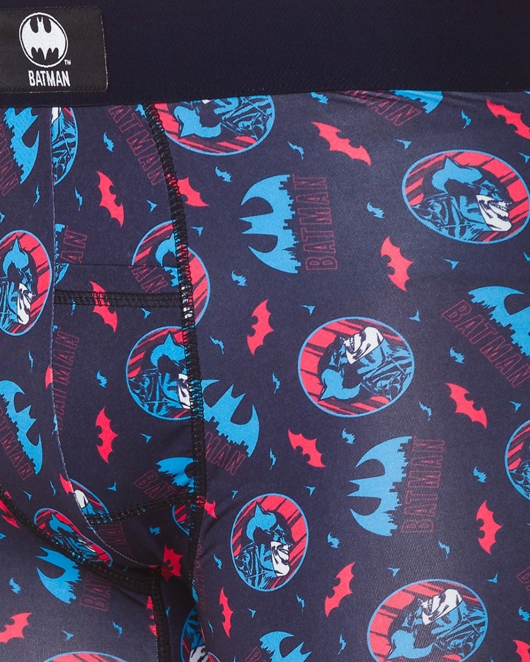 Shop Men's Navy Blue Batman Printed Smundies-Full
