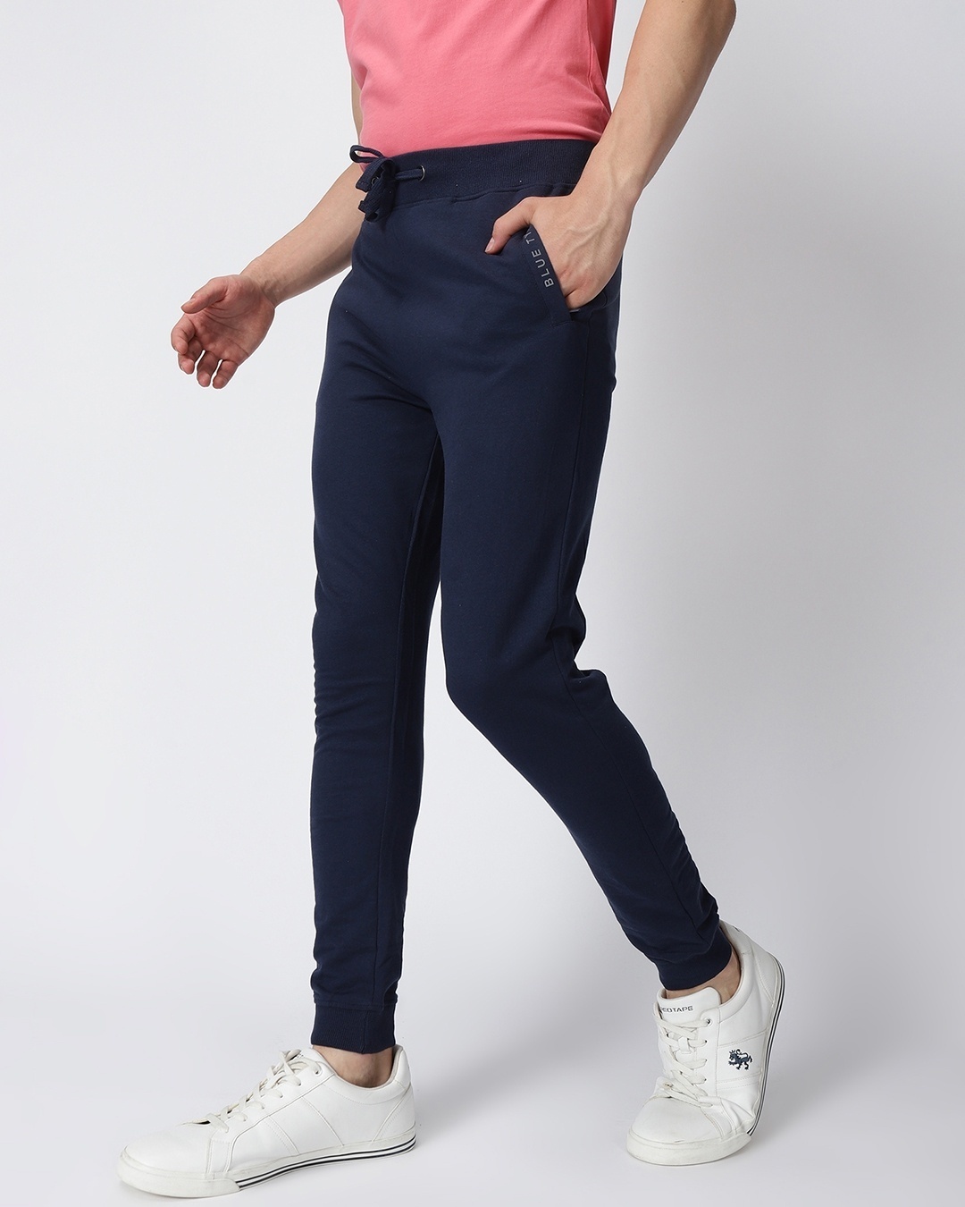Shop Men's Navy Slim Fit Trackpant-Design