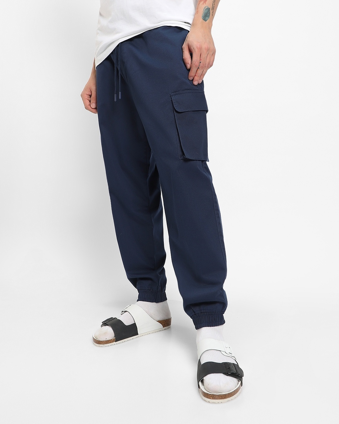 Buy Navy Twill Cargo Trousers  36L  Trousers  Argos