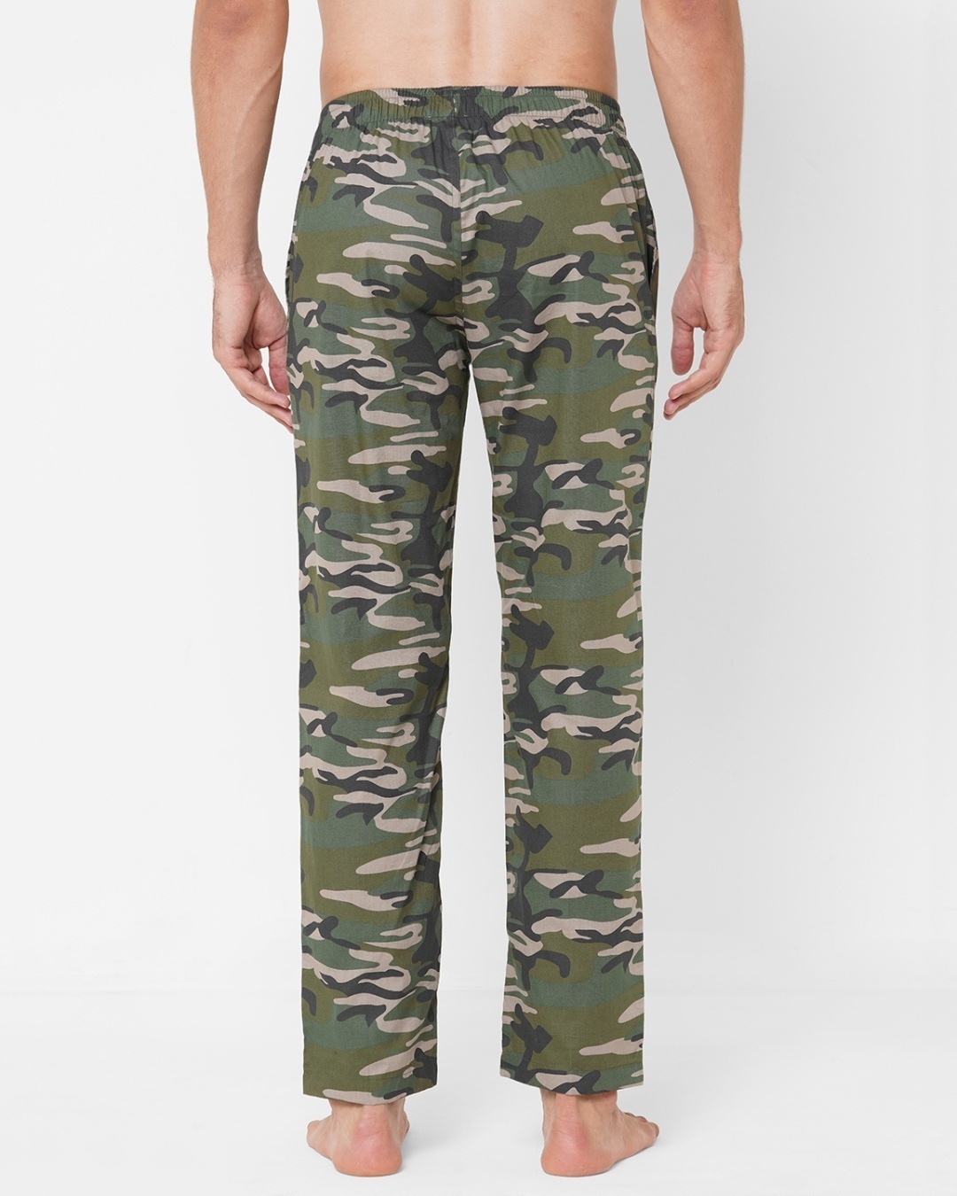 Shop Men's Olive Camouflage Cotton Lounge Pants-Design