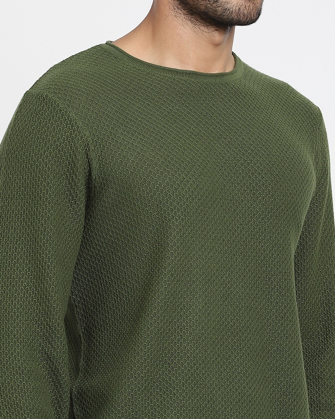 Shop Men's Olive Flat Knits Sweater