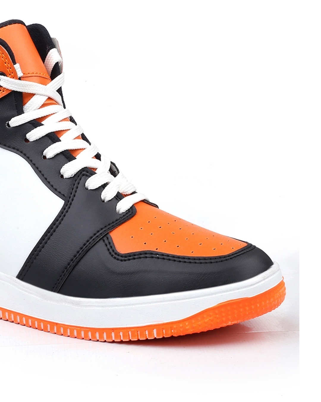 Shop Men's Orange and Black Color Block Sneakers