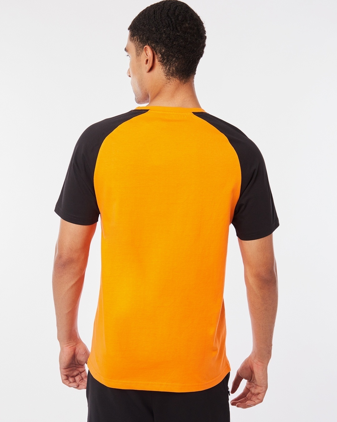 Shop Men's Orange and Black Game Over Color Block Typography T-shirt-Design