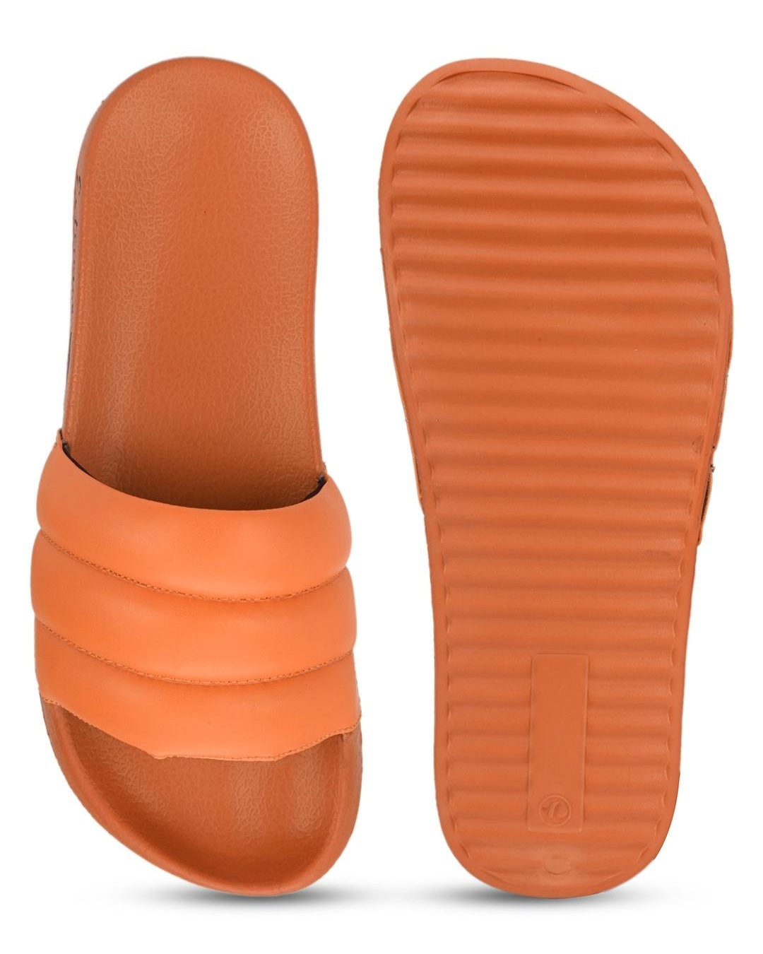 Buy Men's Orange Sliders Online in India at Bewakoof