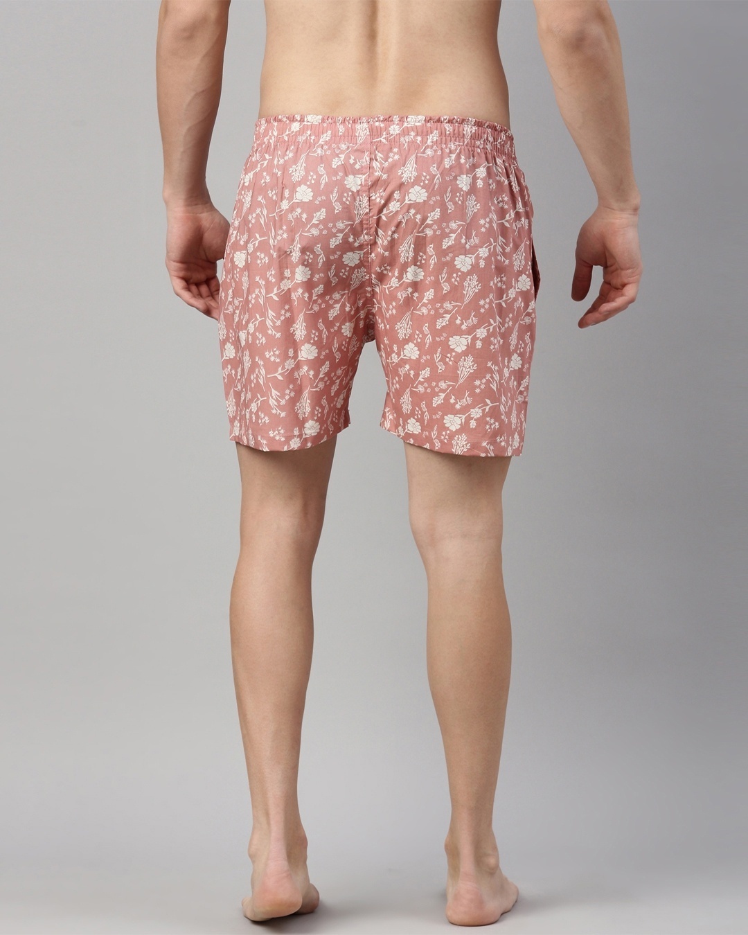 Shop Men's Pink All Over Floral Printed Cotton Boxers-Design