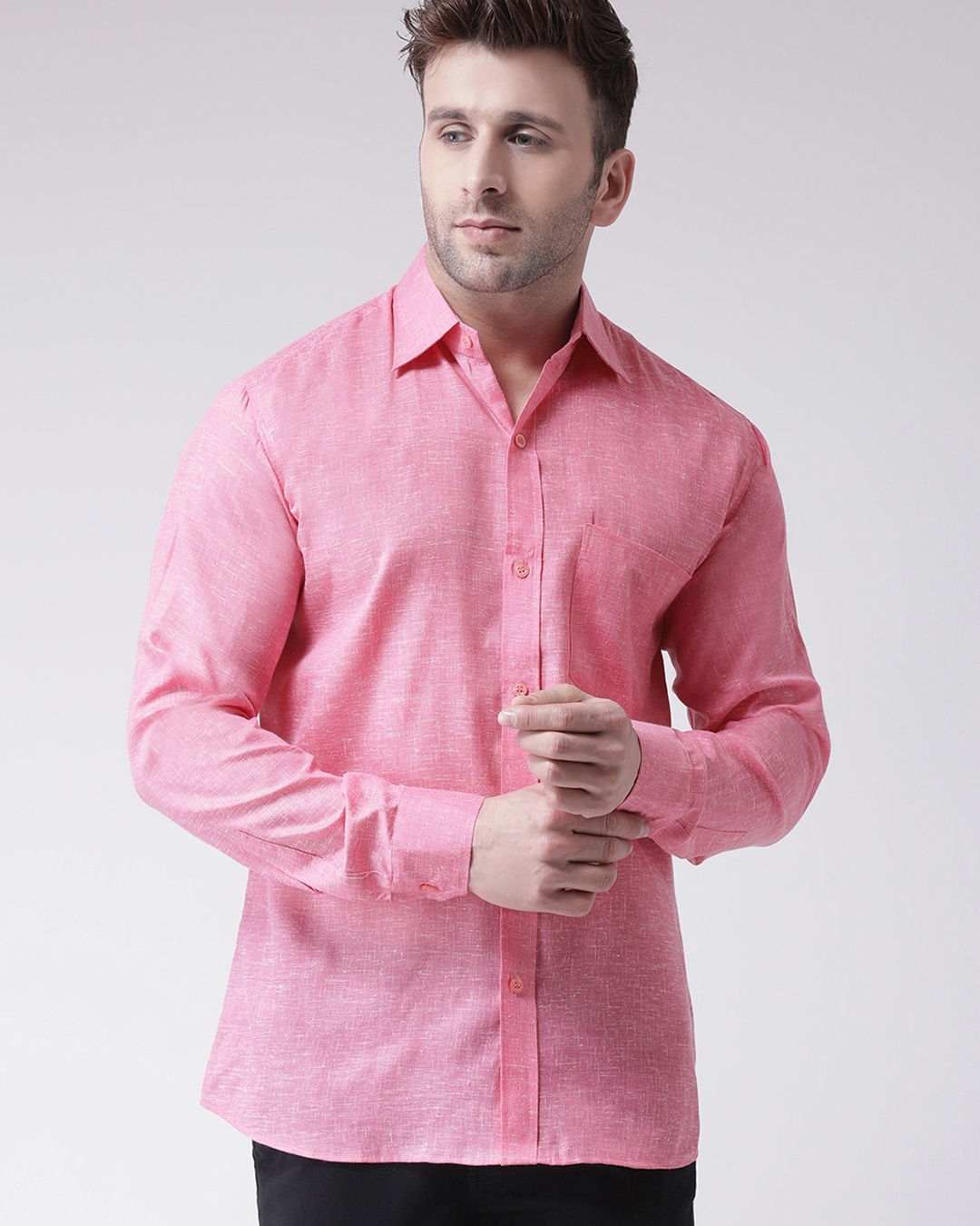 Shop Men's Pink Casual Shirt-Back