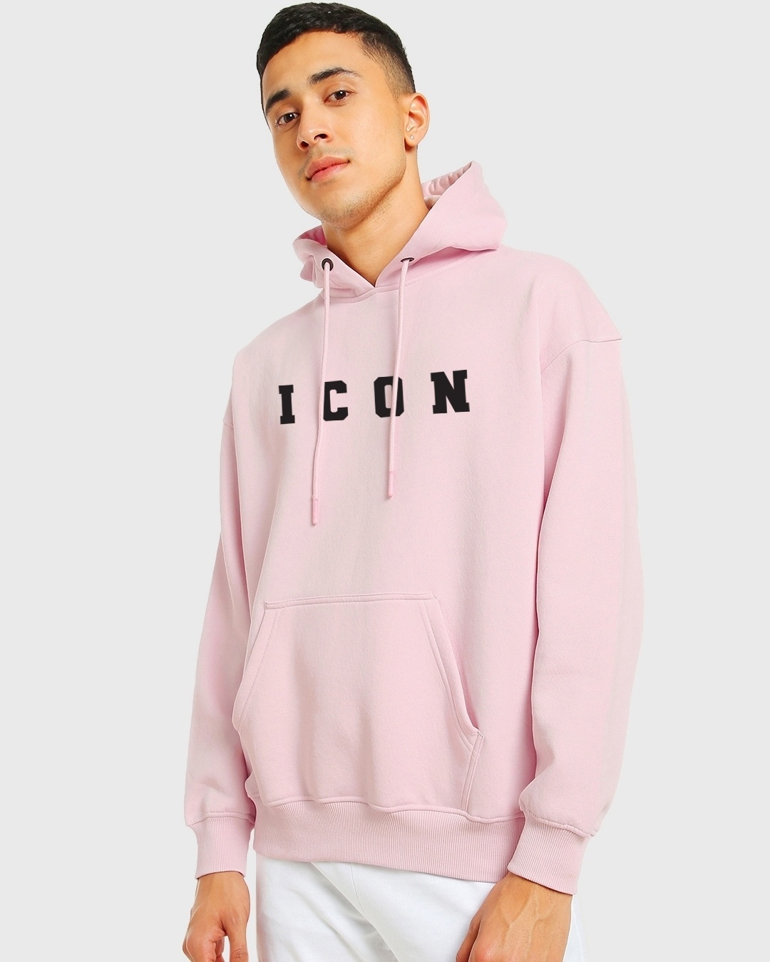 Pink oversized hotsell hoodie mens