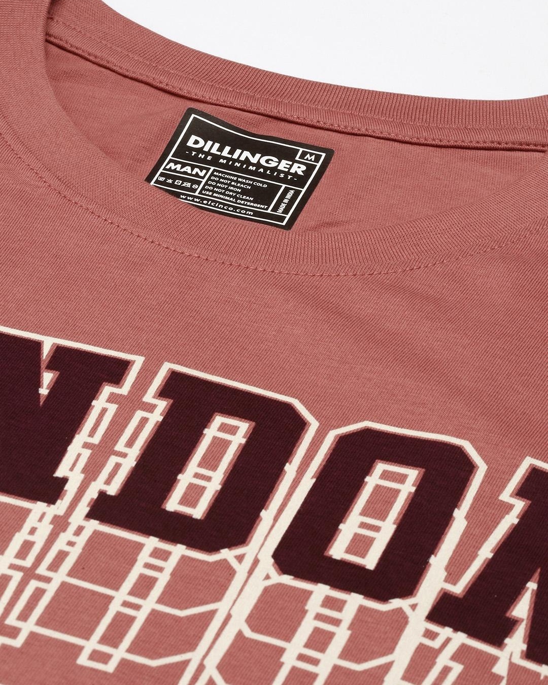 Shop Men's Pink London Typography Oversized T-shirt
